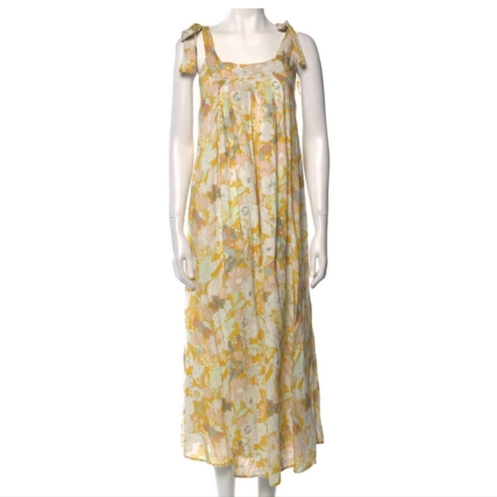 Apiece Apart Floral Palmas Shoulder-tie Maxi Dress (2X)